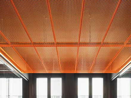 Expanded metal ceiling