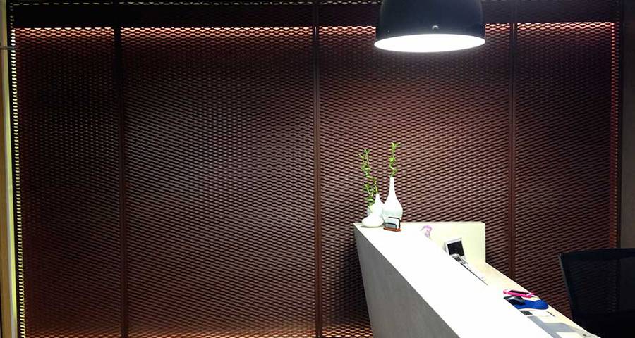Aluminum decorative expanded metal  panel for reception interior wall decoration