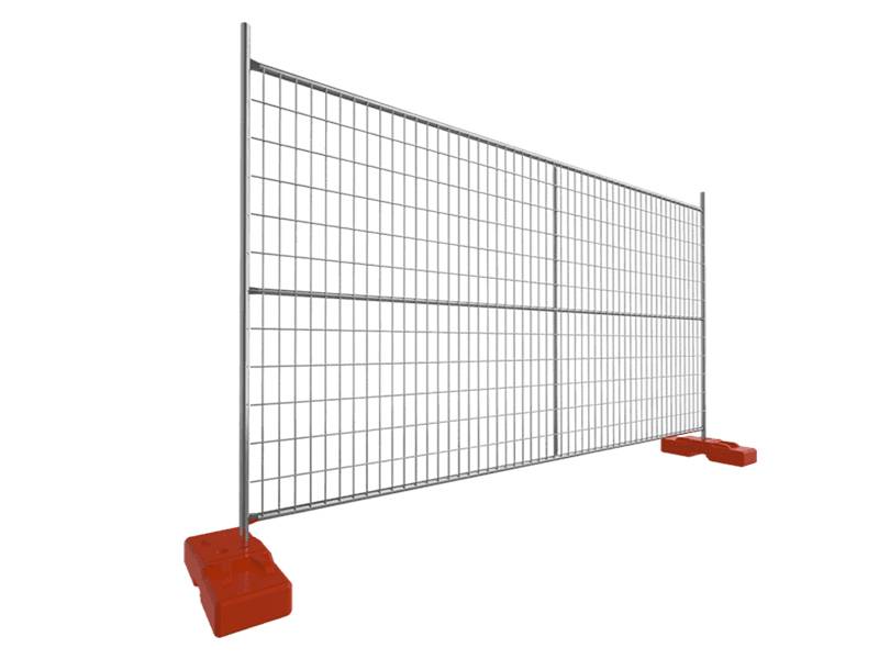 A galvanized Australia portable temporary fence.