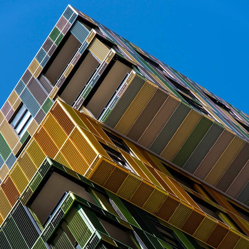 Decorative expanded metal for commercial architectural