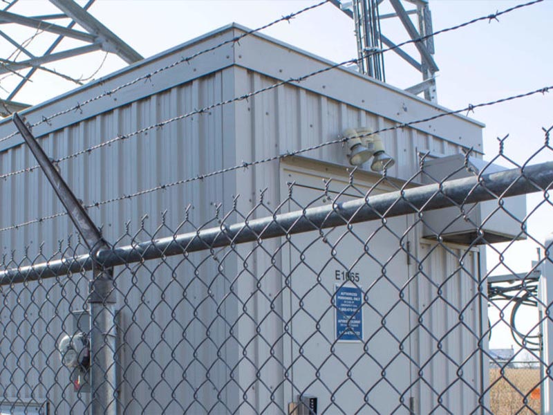 Electric security chain link fence for suburb substation works