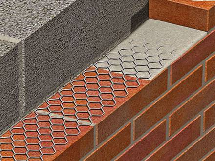 Expanded metal brick reinforcement mesh