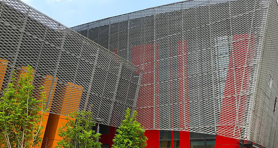 Aluminum decorative expanded metal  for museum building facade