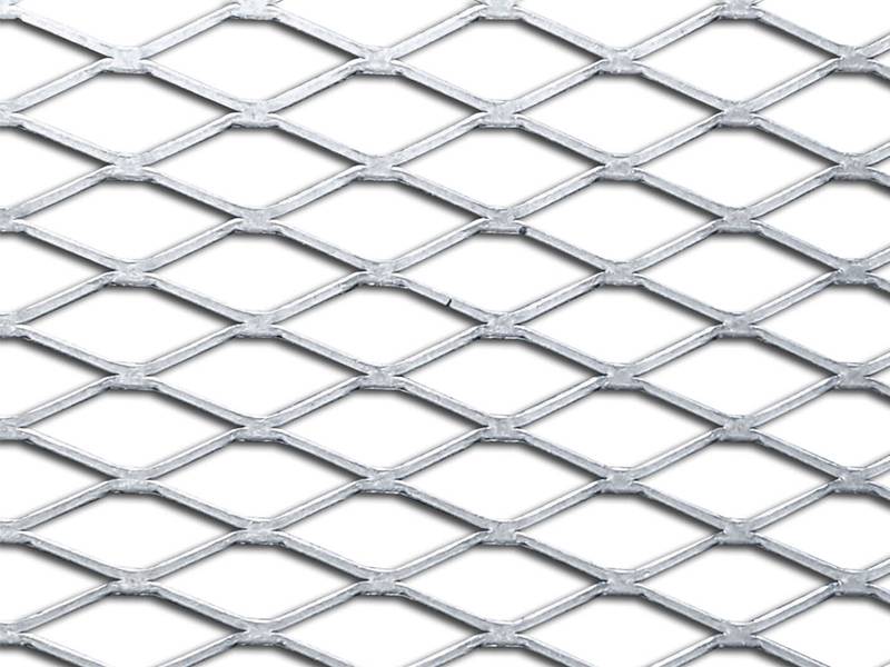 Flattened expanded metal mesh