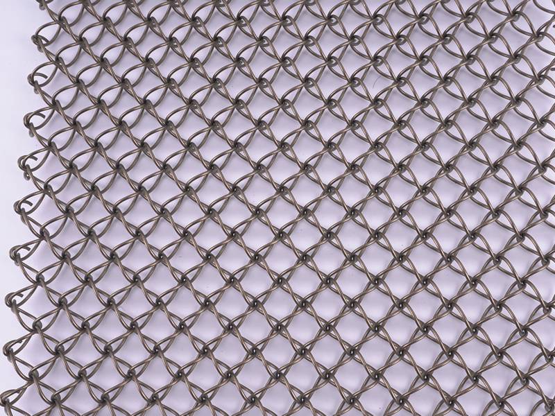 A piece of aluminum alloy honeycomb decorative mesh against the white background