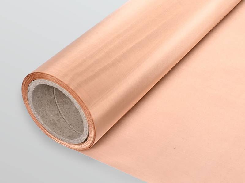 A roll of unrolled phosphor copper wire mesh