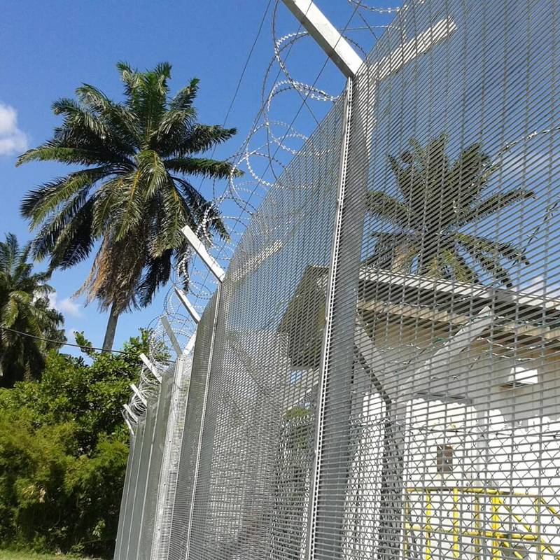 Razor wire and 358 security fence for oil depot