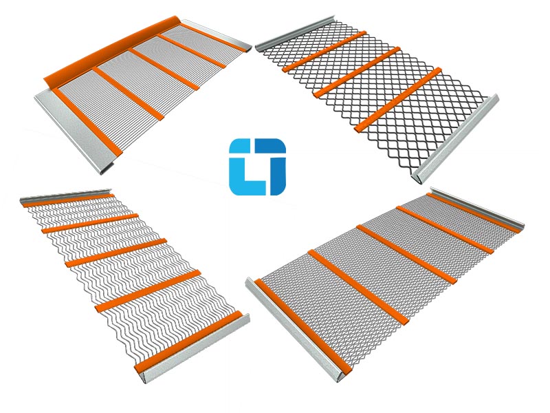 PU self-cleaning screen with four different types of mesh opening