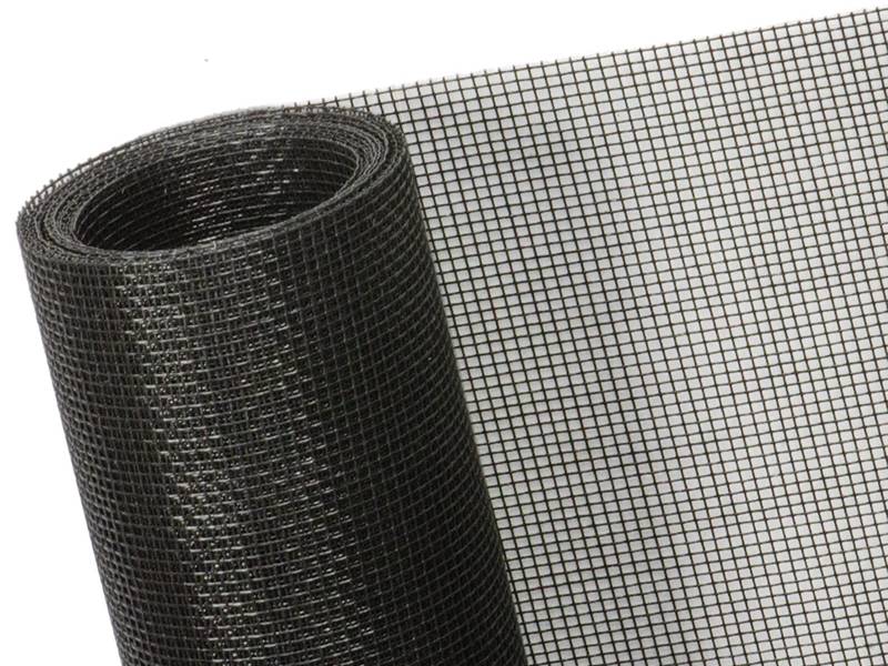 A roll of fiberglass window screens